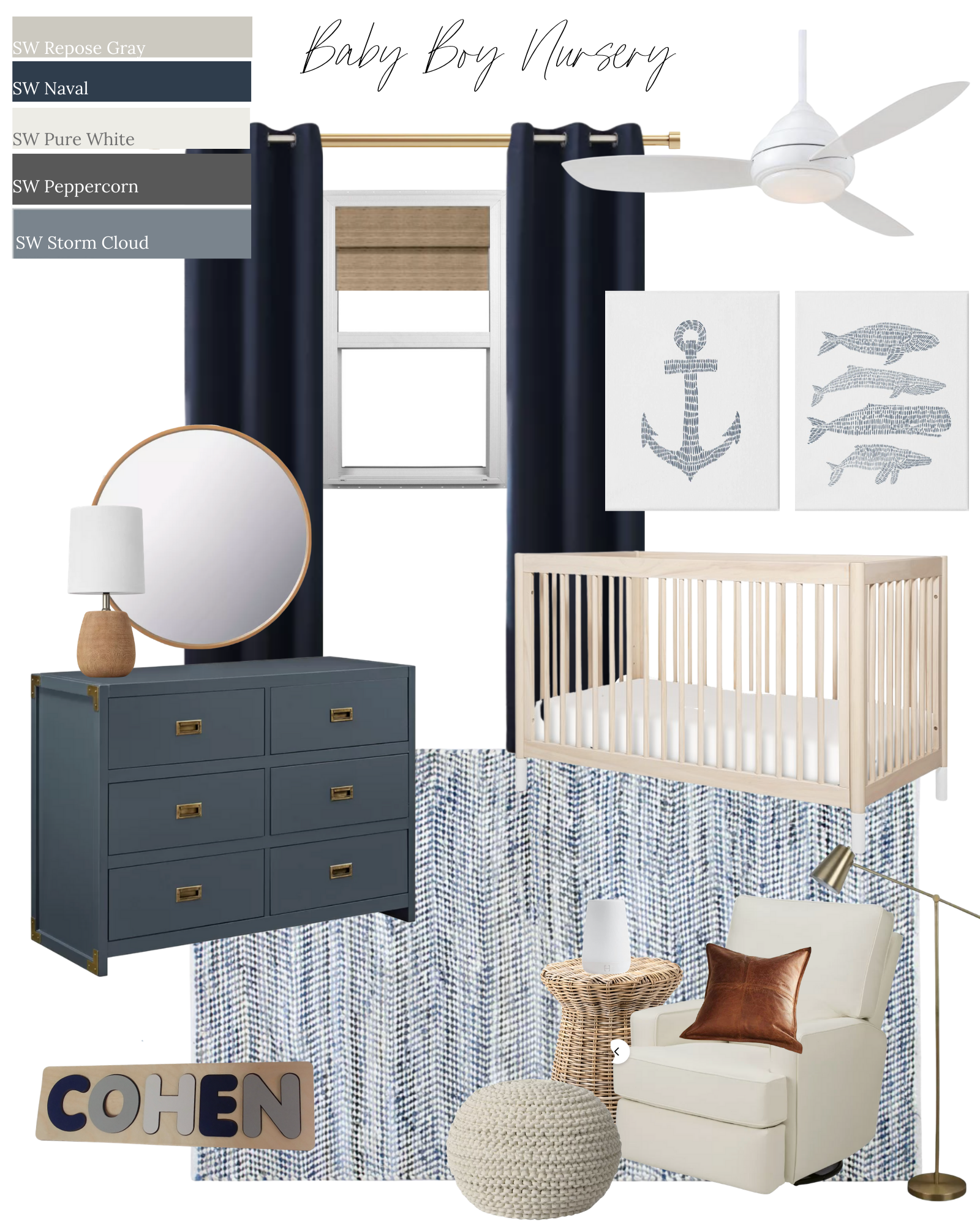 3 Baby Boy Nursery Designs - HOME by KMB