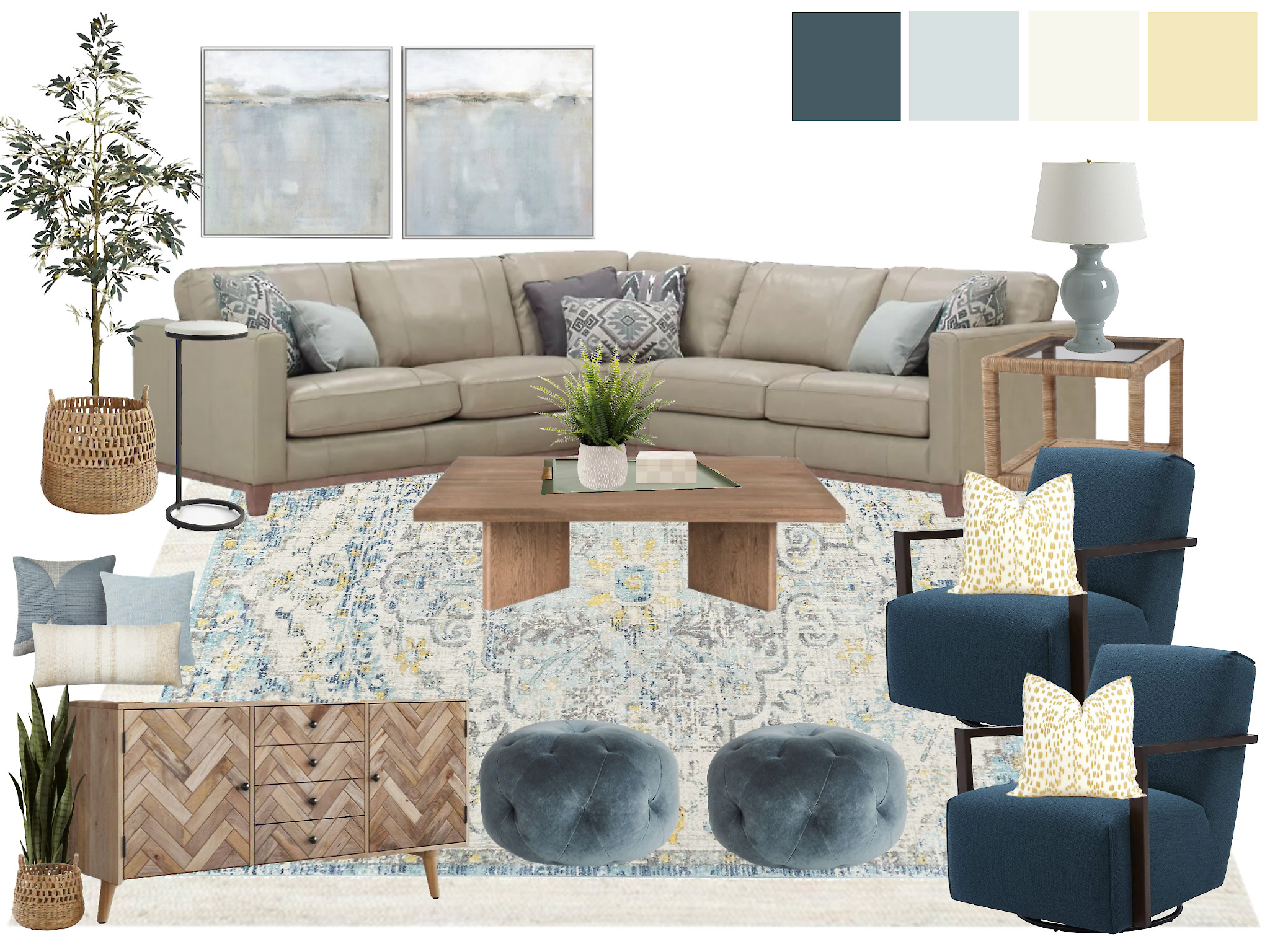 Adding Color to a Living Room and Master Bedroom - HOME by KMB