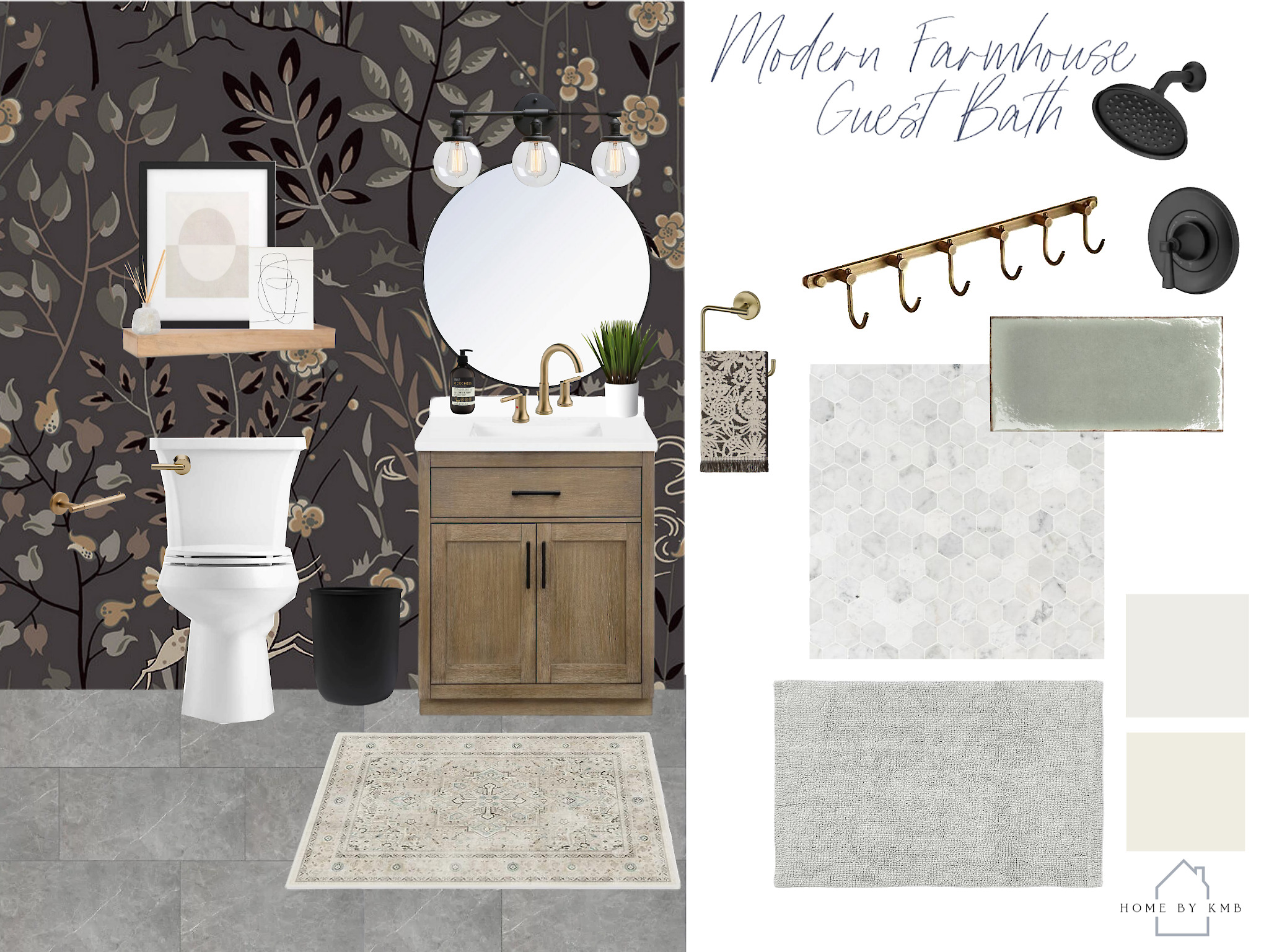 2 Modern Farmhouse Bedroom & Bathrooms - HOME by KMB