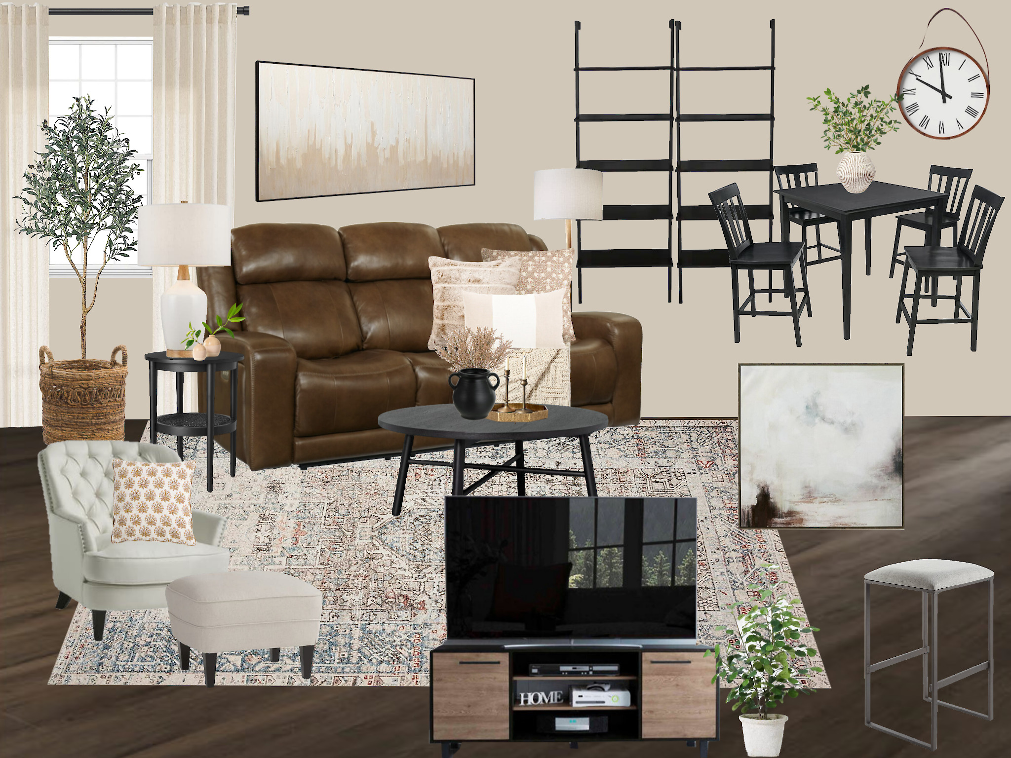 How to Decorate Around Dark Leather Furniture - HOME by KMB