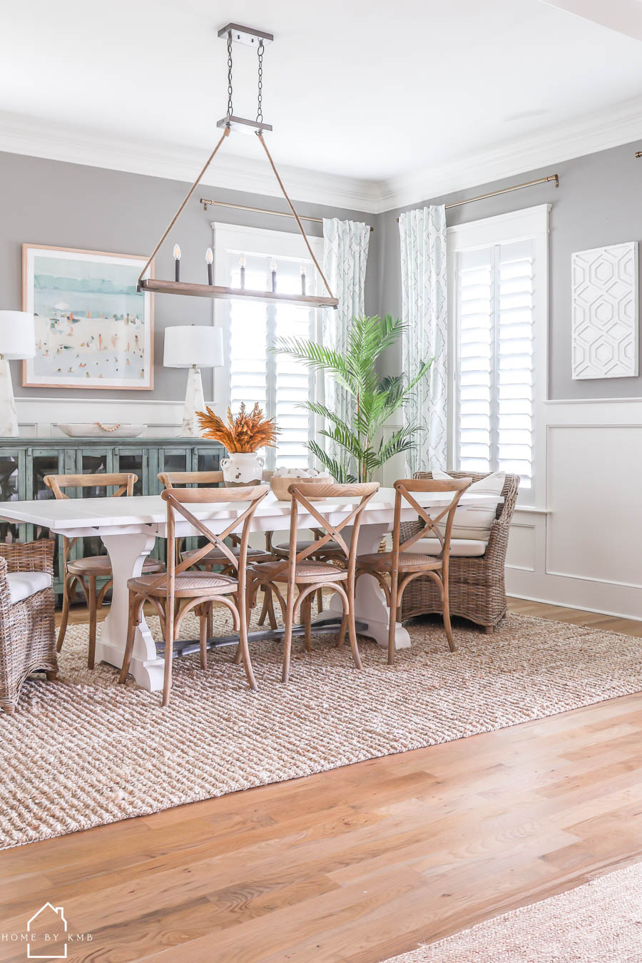Coastal Farmhouse Dining Room Refresh - HOME by KMB