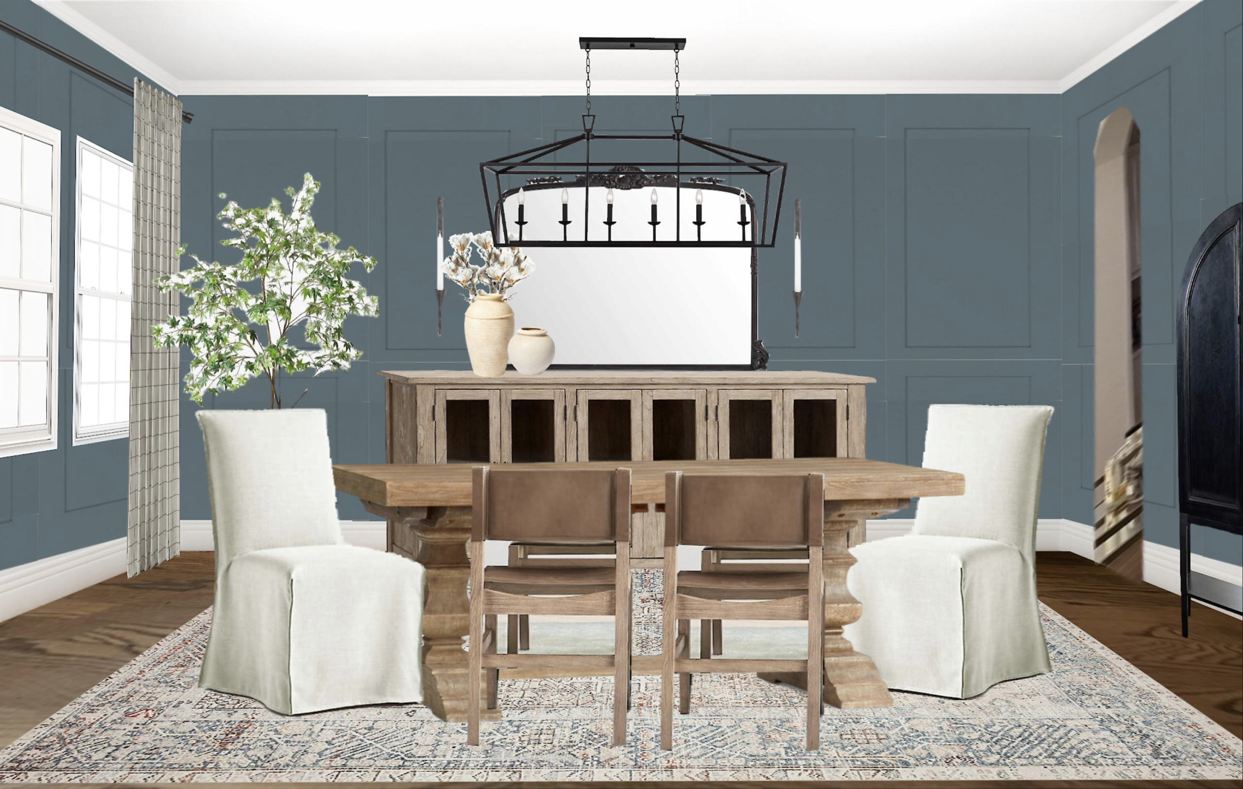 Modern Farmhouse Dining Room Design - HOME by KMB