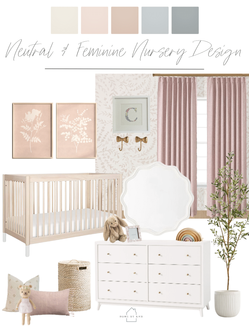 Neutral and Feminine Nursery Design - HOME by KMB